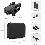 Drone-with-Camera-for-Adults-Kids-Foldable-RC-Quadcopter-Helicopter-Toys-4K-Dual-Cameras-Drone-for-Beginners-One-Key-Start-Altitude-HoldHeadless-Mode3D-Flips-2-Batteries-Carrying-Case-Black