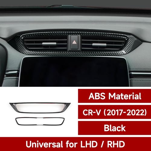 Image of Car Center Air Vent Outlet Panel Decals for Honda CR-V 2017 2018 2019 2020 2021 2022 Accessories CRV ABS Carbon Fiber Stickers