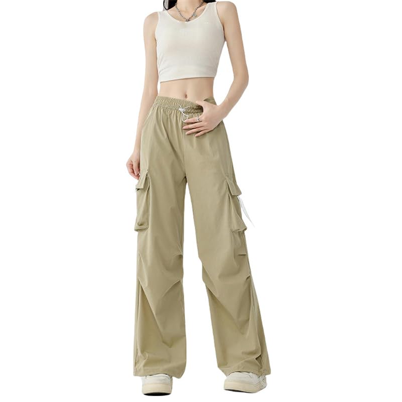 Pantalon cargo en nylon pour femme idéal pour un look décontracté et branché