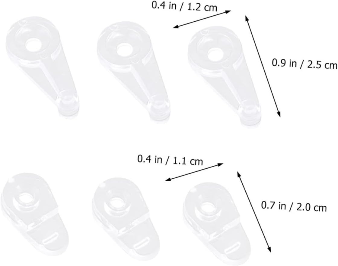 POPETPOP 180sets Glass Clips for Fixing Glass with Screws Plastic Retainer Clips for Mirrors and Bathroom Use Easy Installation and Secure Clamping for Home and Salon