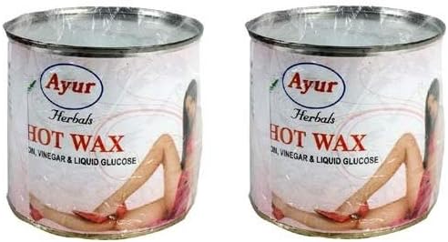Ayur Herbals Lemon, Vinegar And Sugar Hot Wax(Pack Of 2), 600ml Each