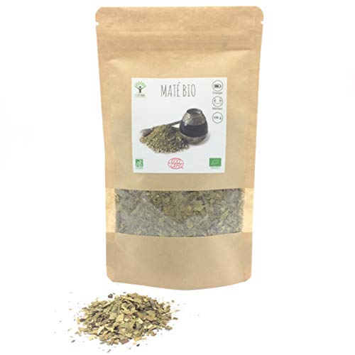 Yerba Maté bio 100g | Infusions | Anti Fatigue Energie Diurétique Minceur Ventre Plat | Bioptimal - nutrition naturelle | Conditionné en France | Certifié par Ecocert | Satisfait ou Remboursé 30 jours