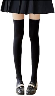 جي كيو جوارب طويلة رفيعة للنساء، سروال ضيق بقصة ضيقة، سروال اسود شفاف عالي الخصر، جوارب ناعمة للغاية، جوارب فوق الركبة، مضادة للخطاف.