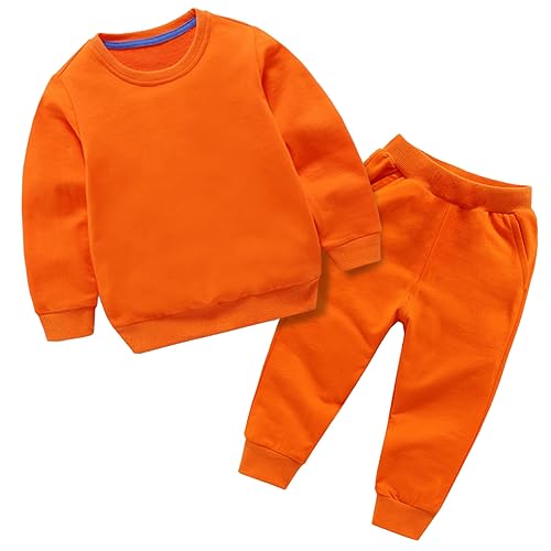 WOXIHUAN Bambino Tuta da Ginnastica Felpa e Pantaloni da Jogging Ragazze e Ragazzi Top in Cotone Pantaloni da Pista Leggeri e Traspiranti Felpa con Cappuccio per Sport
