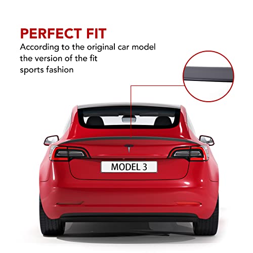 Basenor 2016-2023 Tesla Model 3 Performance Spoiler Original Trunk Wing Abs Matte Black Gen 2 #TOP5