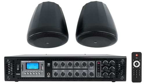 Rockville Bundle: (1) RCS180-6 180 Watt 6 Zone 70v Commercial/Restaurant Amplifier/Bluetooth Bundle with (2) JBL Control 67 P/T 6.5