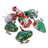 Jouets en fer-blanc vintage – fabriqués dans un matériau robuste, ces jouets à remontoir sont conçus pour résister à des heures de jeu