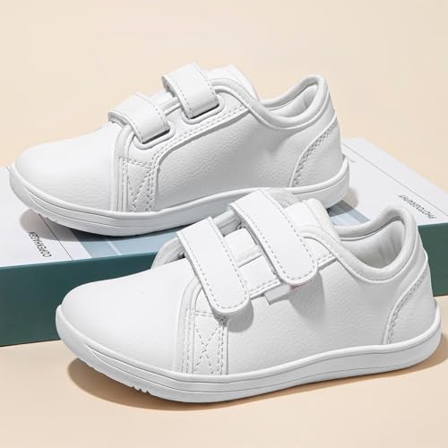 IWIHMIV Boys Sneakers Girls Casual Lightweight Soft Soled Running Shoes Comfortable Leather Walking Shoes4