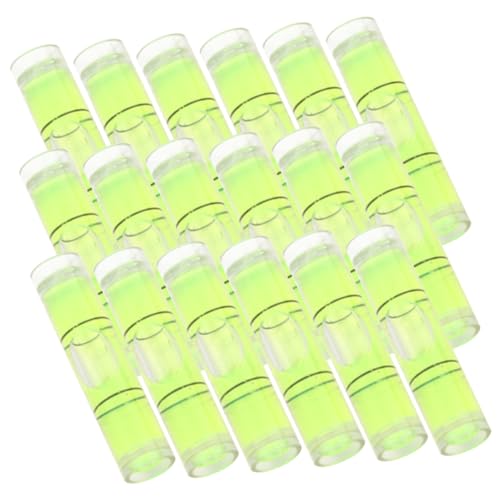 ORFOFE 100 Stück Rundwasserwaage Leuchtstoffröhre Nivellierzubehör Fluoreszierendes Blasenlineal Für Präzises Messen Von Möbeln Bilderrahmen Zelten