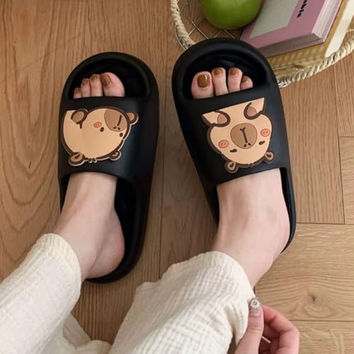 Women’s Capybara Slippers Cute Sandals Summer Flat Slides Cushioned Home Beach Indoor Outdoor Shower Shoes2