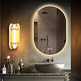 Niccy Oval LED Bathroom Vanity Mirror, 36x24inch...