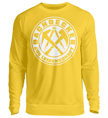 Pull unisexe Toiture de passion jaune soleil en taille M