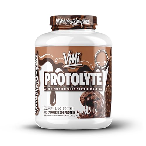 Image of VMI Sports | ProtoLyte Whey Isolate Protein Powder | Low Calorie Whey Protein Powder for Weight Loss | Protein Powder for Muscle Gain | Digestive Enzymes | Non-GMO (Chocolate Fudge Cookie, 4.6 Pounds)