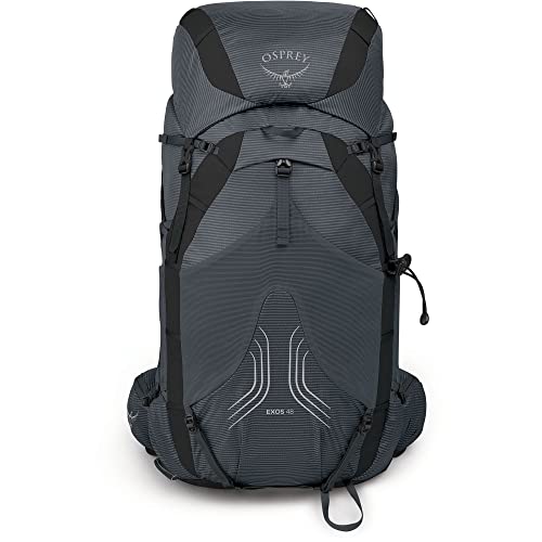 41RVRYaZYJL - Osprey Exos 48L Men's Ultralight Backpacking Backpack, Tungsten Grey, L/XL