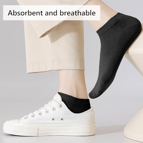 Image of MUQU Socks for Women Ankle - 6 /10 Pairs Low Cut Thin Athletic Cotton Casual Socks Mesh Breathable for Summer