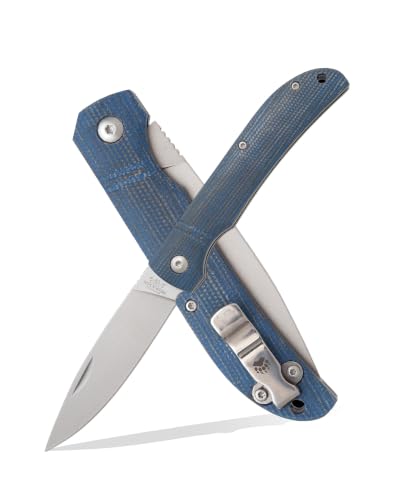 4 1/2" Blue Jean MICARTA Drop Point Slip Joint W/Clip