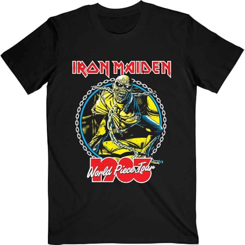 Image of Iron Maiden World Piece Tour '83 V.2. Official Tee T-Shirt Mens Unisex (X-Large) Black