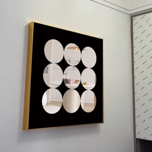 Cache-disjoncteur en plastique miroir doré 40x40 cm pour panneau électrique mural