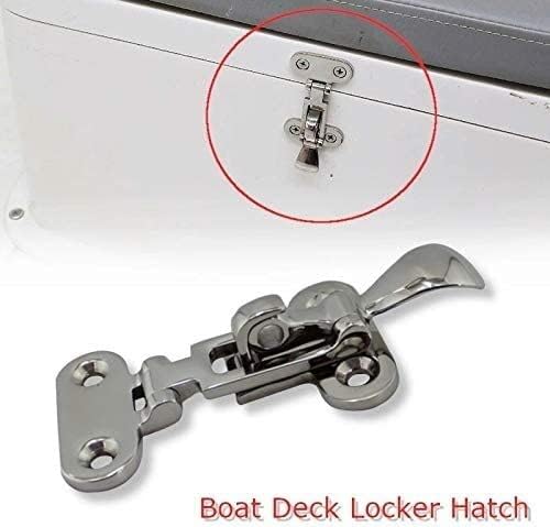 Zinc Alloy Door Lock,Stainless Steel Latch Lock，Slide Latch,Gate Bolt Lock,Bolt Sliding Door Lock, New Marine Boat Stainless Steel Locker Hatch Anti-Rattle Latch Fastener Clamp 4-3/8" for Marine Hardw