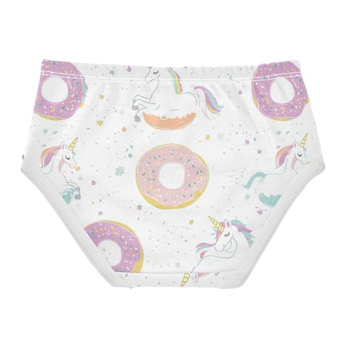Wusikd Sprinkles Unicorns Girls' Underwear Cotton Donuts Girls Briefs Soft Toddler Underwear 2T2