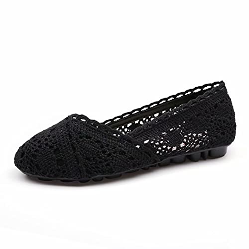 Stunner Women's Cut Out Breathable Lace Ballet Flats2