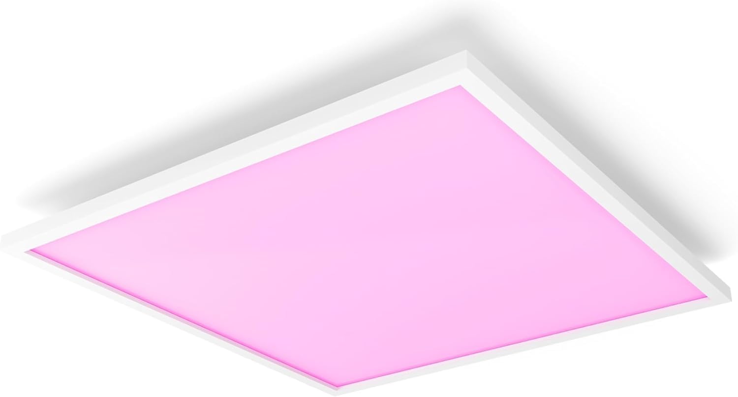 Philips Hue White and Color Ambiance, Panneau LED connecté carré SURIMU, compatible Bluetooth, Blanc, fonctionne avec Alexa, Google Assistant et Apple Homekit