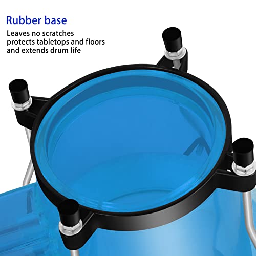 VANPHY Bongo Drum Set for Beginners, Natural Adult Bongos with Tuning Wrench, Transparent Bongo Drums 6\" and 7\" Tunable, Percussion bongo drum Natural Animal Hides Metal (Blue)