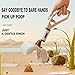 Pooper Scooper for Large Medium & Small Dogs Heavy Duty, 14.18“Long Handled Dog Poop Scooper for Grass,Durable Dog Poop Pick Up Tool, Poop Grabber with 7 Dog Poop Bags 1 Dispenser Poop Scoop，2Pet toys