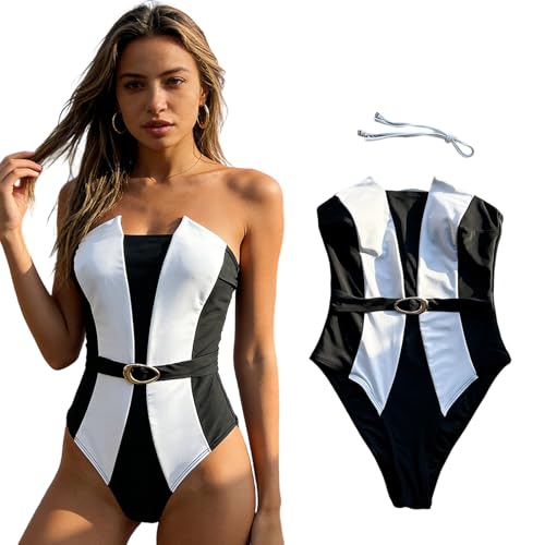 Traje de baño sin costuras de alta flexibilidad en cómodo tejido de elastano 2