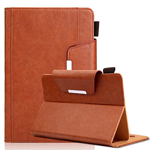 9.5-10.5 inch Tablet Case, Universal Protective Cover Stand Folio Case for 9 10 10.2 Inch Android Touchscreen Tablet, Brown