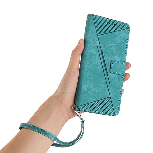 Étui portefeuille Google Pixel 8A en cuir vert résistant aux chocs avec cordon - 3