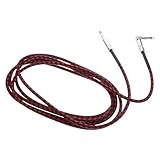 CVUTOVO Cable de Guitarra Eléctrica con Conector de Ángulo Recto Reducción de Ruido Cable de para Instrumentos Musicales Negro y Rojo