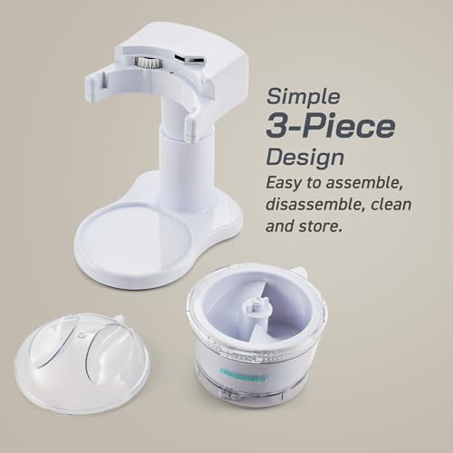 NEW Snow Cone & Shaved Ice Maker, ESI1021, Refreshing Slushies, Margaritas, Drinks with Boba, Clear Lid And Shaved Ice Serving Bowl, Use Cubed or Bagged Ice, Stainless Steel Shaving Blade, White