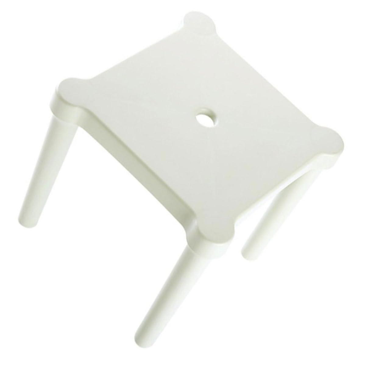 Tabouret plastique blanc portable chaise basse enfants Kichvoe