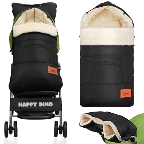 Image of EAQ Cosytoes Footmuff with Handmuff Baby Footmuff Fleece Lined Cosytoes Warm Washable Universal Pushchair Footmuff