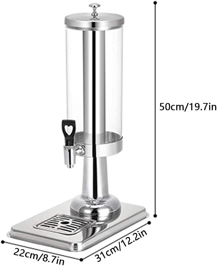 3L Chilled Beverage Dispenser With PC Container Can For Hot And Cold Drinks (silver)