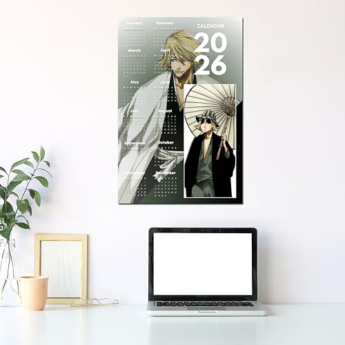Image of 2026 Anime Calendar - Kisuke Urahara from Bleach | 12 inch x 18 inch size | Wall Decoration Aesthetic Calendars