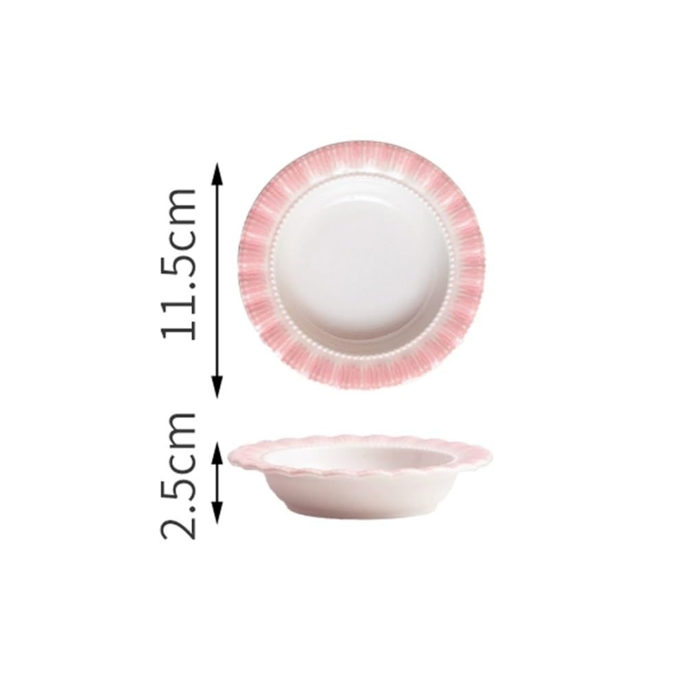 Ceramiczna miska do maczania, spodek do przekąsek, deserów, przypraw, przypraw, przystawek, octu, keczupu, 6 szt