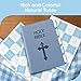 EssexWares - Blue & White Checkerboard Bible Tabs for Old and New Testament, 80 Large Print Tabs for Bible Study, Water-Resistant and Durable Index Tabs for Women and Men - 1.7