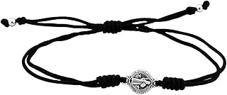 Adjustable Saint Benedict Medal Bracelet | Durable Black Cord | Patron Saint of Students | Great Catholic Gift for First Communion, Confirmation, and Graduation