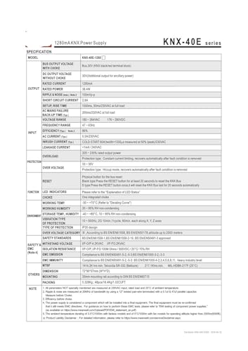 KNX-40E-1280D alimentation 1280 mA bloc de tension tableau électrique