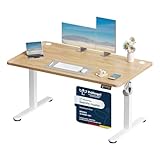 Devoko Bureau Assis Debout Électrique 120x60 cm Beige - Bureau...