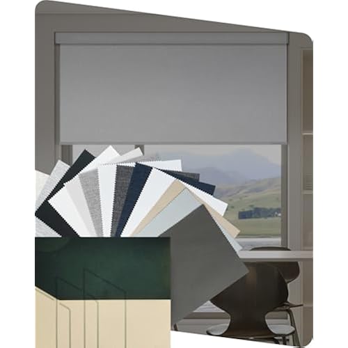 Yoolax Motorized Blinds with Remote, 100% Blackout Smart Blinds Custom Size