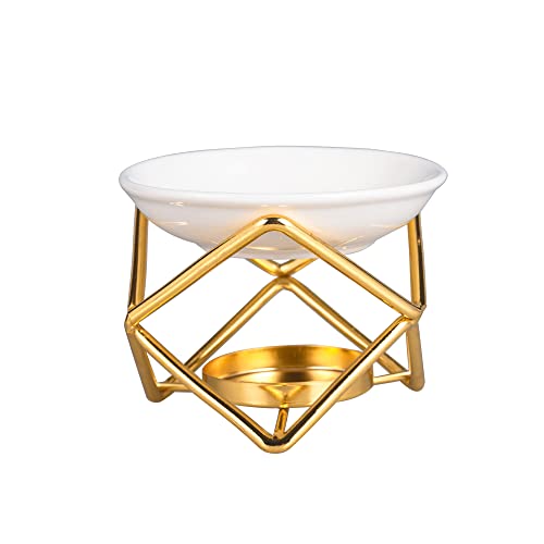 Feyarl Brûleur à huile en métal - Diffuseur d'arôme en céramique - Pour la maison, le bureau ou le yoga Cover