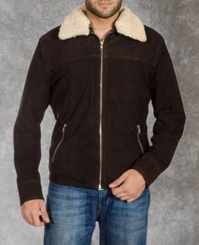 Rick Grimes Brown Real Suede Leather Jacket3