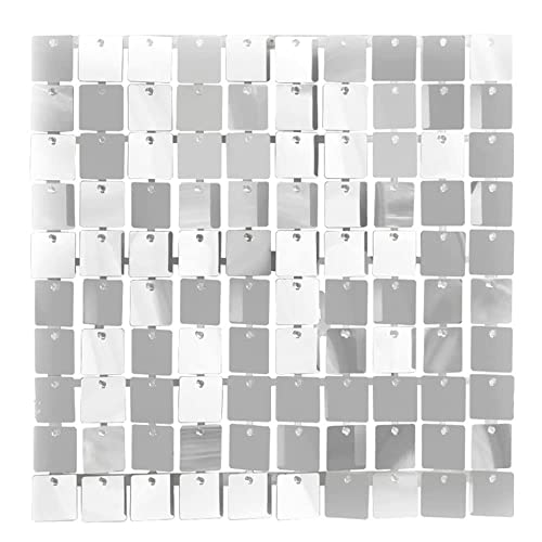 Shimmer Wall Panels,12 Silver Sequin Panels,Shimmer Backdrop Sequin Wall For Event Decor Wedding Anniversary Birthday Party Decorations (Silver) #TOP1