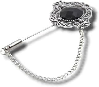 ماركو كابيلي دبوس بروش للبدلة والقميص للرجال، اسود