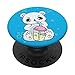 Orso polare Boba Carino Anime Pearl Bubble Tea Anime Otaku PopSockets PopGrip Intercambiabile