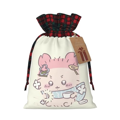 ギフトバッグ ちいかわ カニちゃん 巾着袋 ラッピング袋 引きひも袋 軽量 コンパクト 巾着バッグ 収納袋 小物入れ トラベルポーチ ジュエリーポーチ 小物収納 携帯用 大容量 おしゃれ かわいい 人気 誕生日 記念日 プレゼント 12*17.5cm
