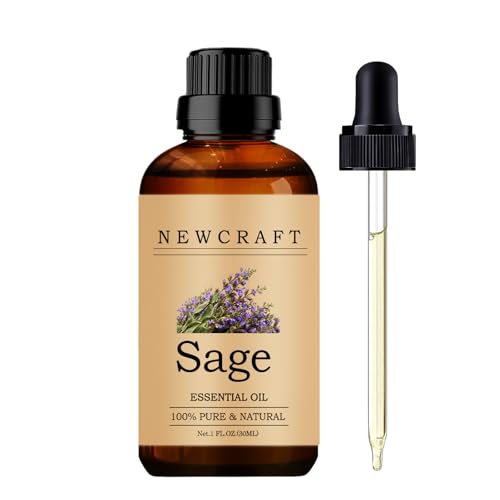 Sage Essential Oils 100% Pure and Natural Essential Oil for Aromatherapy Diffuser - Sage/1 Fl Oz